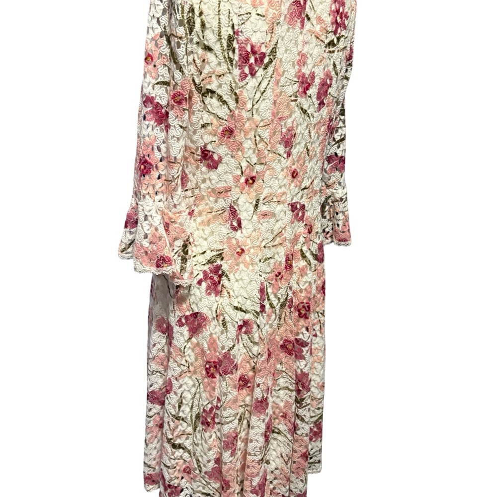 Rabbit Rabbit Rabbit Pink Floral Long Sleeve Dress